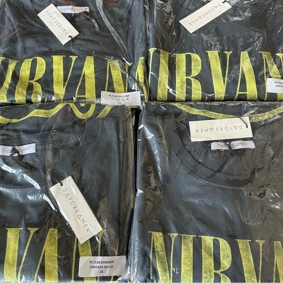 Daydreamer Nirvana Smiley Merch Tee in Vintage Black - Picture 7 of 11